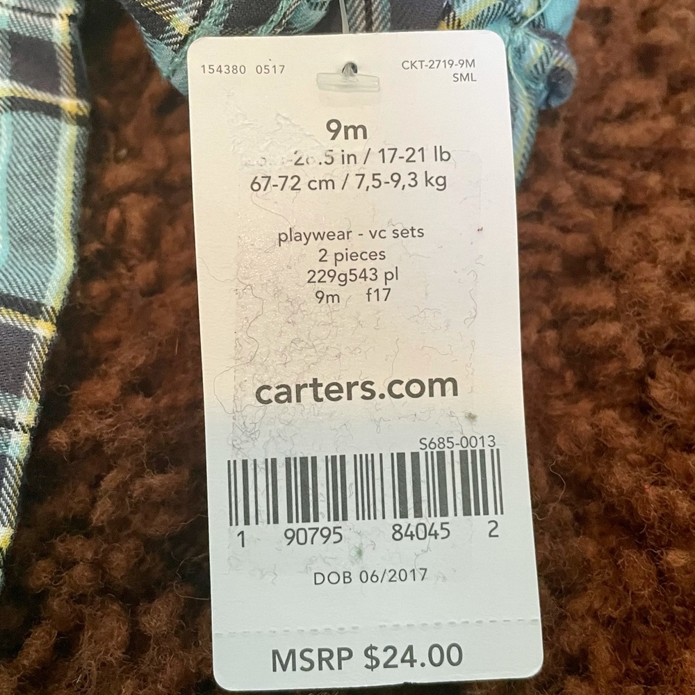 Carter’s Flannel Outfit - Picture 2 of 2